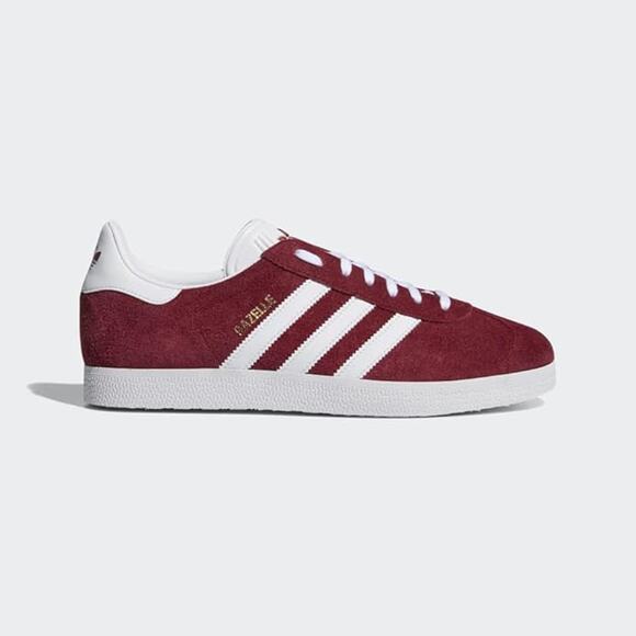 NWT  adidas mens Gazelle Shoes Collegiate Burgundy/White/Gold Metallic 12 main image 7